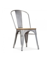 Replica Tolix Chair Wood Seat Photo