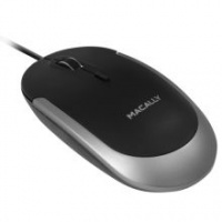 MACALLY USB-C Optical Quiet Click Mouse - Space gray Photo