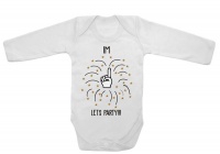 Qtees Africa I'm 1 lets party LS baby grow Photo