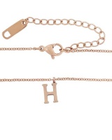 Miss Jewels-Rose Gold Plated Letter 'H' Pendant & Necklace Photo