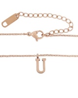 Miss Jewels-Rose Gold Plated Letter 'U' Pendant & Necklace Photo