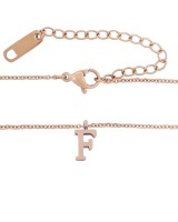 Miss Jewels-Rose Gold Plated Letter 'F' Pendant & Necklace Photo