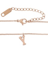 Miss Jewels-Rose Gold Plated Letter 'Y' Pendant & Necklace Photo