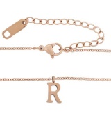 Miss Jewels-Rose Gold Plated Letter 'R' Pendant & Necklace Photo
