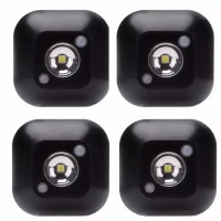4 Pack PIR Infrared Motion photosensitive LED auto night light - Black Photo