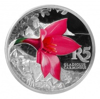 2016 R5 Sterling Silver 1 oz Coloured Coin Cliff Gladiolus Photo