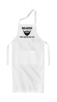 Qtees Africa Beards They Grow on You White Apron Photo