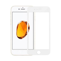 4D iPhone 7 Plus Curved Edge Tempered Glass Screen Protector Guard - White Photo