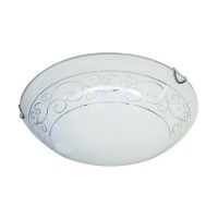 Ceiling Light LUXN. Curly Pattern Glass Design Including Lamps Photo