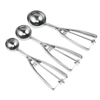 Stainless Steel Ice Cream Scoop with Trigger - Set of 3 Photo