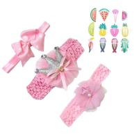 Baby Headband Set of 15 Princess Pink Photo