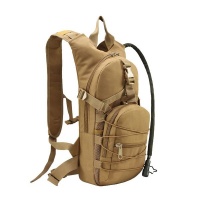 Military Tactical Hydration Backpack with 3L Water Bladder - Khaki Photo