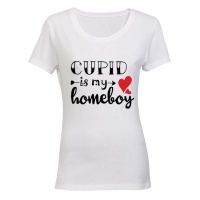 Cupid is my Homeboy - Ladies - T-Shirt - White Photo