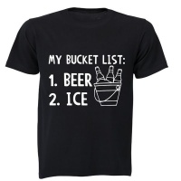 My Bucket List - Adults - T-Shirt - Black Photo
