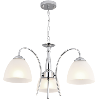 Polished Chrome Chandelier Frosted Glass 3 Lights - Bright Star Lighting Polished Chrome Chandelier Frosted Glass 3 Lights - Bright Star Lighting Photo
