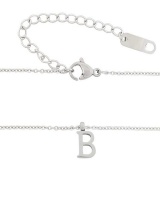 Miss Jewels- Stainless Steel Letter 'B' pendant and necklace Photo