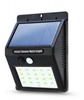 Solar Power Sensor Wall Light 20 LED Bright Wireless Security Motion Photo