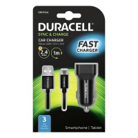 Duracell Fast Charging Car Charger with Micro USB Cable 2.4A - Black Photo