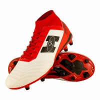 Premier Atletico Sockfit Soccer Boots - White/Red/Black Photo