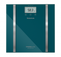 Taurus Bathroom Scale Battery Operated Glass Teal 180kg 3V "Syncro Glass" Photo