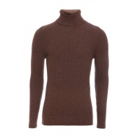 Quiz Mens Mink Cable Knit Roll Neck Jumper - Brown Photo