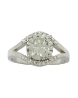 CD Designer Jewelry 1.881ctw Syn. Moissanite and Diamond Ring Photo