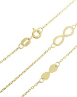 Miss Jewels- 9ct Yellow Gold 90cm Infinity Style Necklace Photo