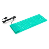 USB Flexible Silicon Keyboard Turquoise Photo