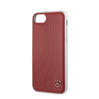 Mercedes - New Bow I Genuine Leather Hard Case for iPhone 8 - Red Photo