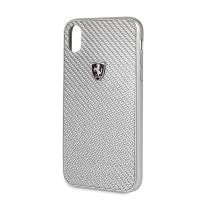 Ferrari - Heritage Real Carbon Hard Case for iPhone XR - Silver Photo