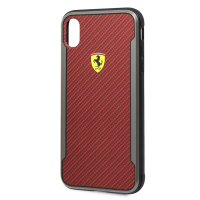 Ferrari - Sf Racing Shield Printed Carbon Effect for iPhone XS MAX - Red Photo