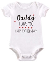 BTSN - Daddy Happy Fathers Day - Baby Grow Photo