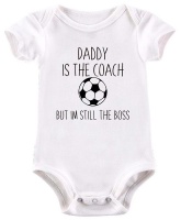 BTSN - Daddy's The Coach But I'm The Boss - Baby Grow Photo