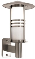 Bright Star Lighting - Stainless Steel Wall Lantern with White Glass Photo