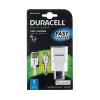Duracell Fast Charging Wall Charger with Lightning Cable 2.4A - White Photo