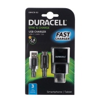 Duracell Fast Charging Wall Charger with 2m Type C USB2.0 Cable - Black Photo