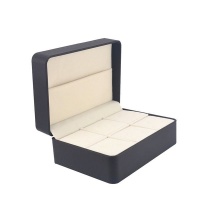 PU Cufflinks Tie Clip Brooch Lapel Storage Case Box Photo
