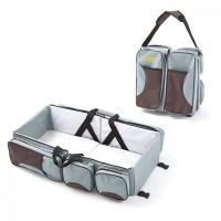 Multi-function Mummy Bag Baby Dolls Deluxe Portable Cot Bed Folding - Gray Photo