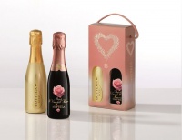 Bottega Baby Gold Prosecco & Moscato Dolce in Pink PVC GiftPack 2x200ml Photo
