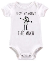 BTSN - I love my Mommy this much baby grow Photo