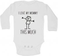 BTSN - I love my Mommy this much baby grow L Photo
