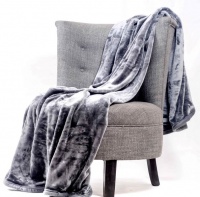Cashmere "Feel" Luxurious Blankets - Grey Photo