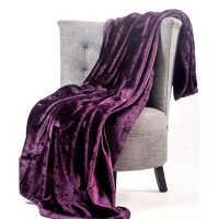 Cashmere "Feel" Luxurious Blankets - Plum Photo
