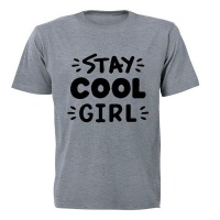 Stay COOL Girl! - Kids T-Shirt - Grey Photo