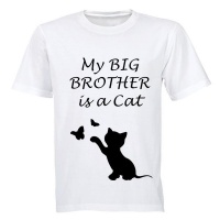 Brother My Big is A Cat! - Kids T-Shirt - White Photo