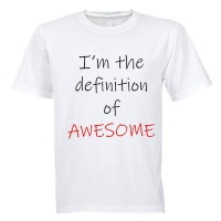 I'm the definition if Awesome! - Kids T-Shirt - White Photo