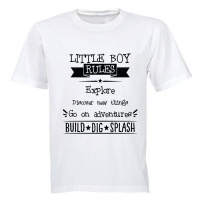 Little Boy Rules! - Kids T-Shirt - White Photo