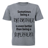 Brother Being a Big - Kids T-Shirt - Grey Photo
