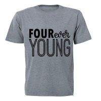 FOUR Ever Young! - Kids T-Shirt - Grey Photo