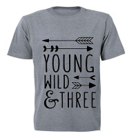 Young Wild & Three - Arrow - Kids T-Shirt - Grey Photo